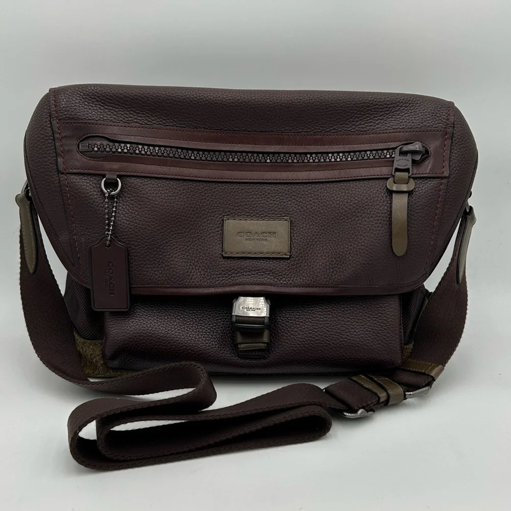 RARE Coach Brown Leather Manhattan Bike Bag